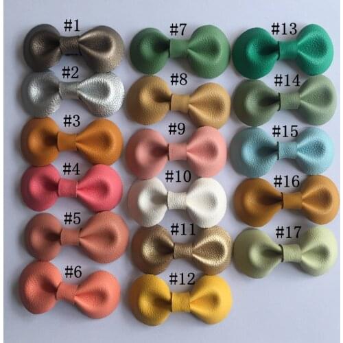 Handmade Baby Girl Hair Ties Leather Headbands For Children Baby Bows Without Clips Head Wear Hair Accessories For Women 2020