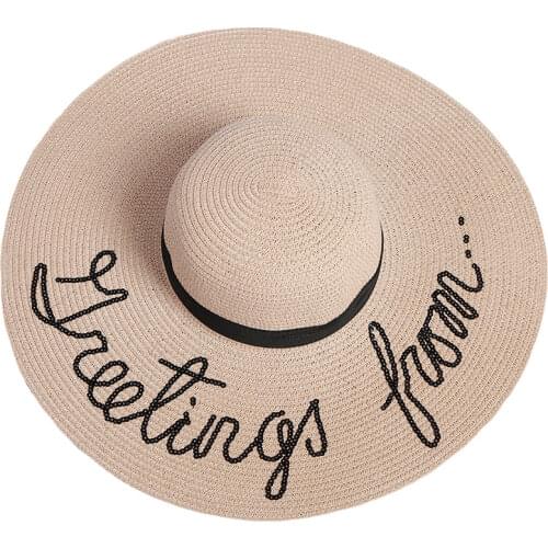 MAXSITI U Women Bright letter straw hat female for summer sun hat