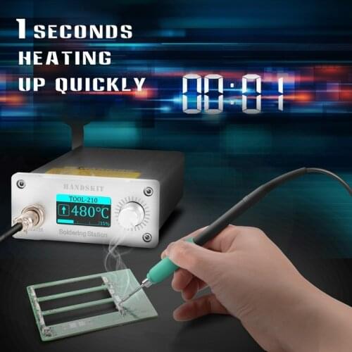 STC 210 soldering station 12V/10A adjustable temperature digital LED welding rework station BGA SMD PCB IC repair soldering tool