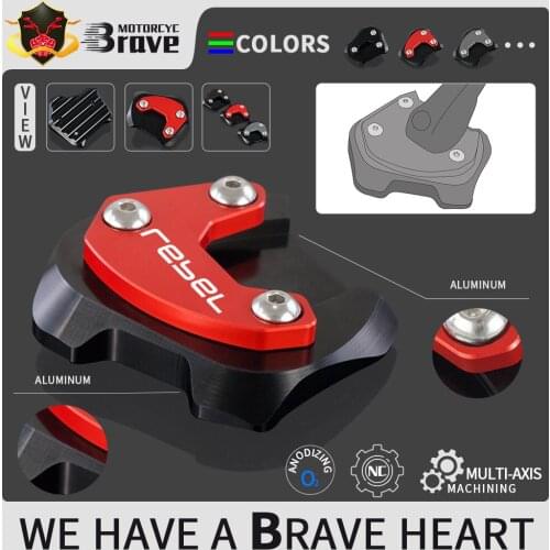 For Honda CMX Rebel 500 300 CMX300 CMX500 2017 2018 2019 2020 2021 Motorcycle Kickstand Extension Pad Side Stand Enlarger Plate