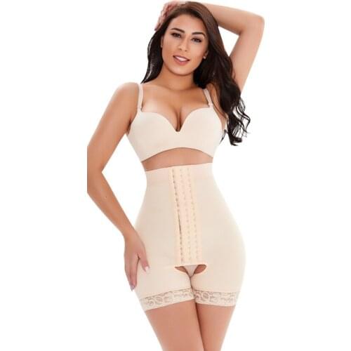 High-waist Three-breasted Fajas Reductoras Ins Large Size Explosion Models Abdomen Shaping Pants Sexy Control Panties Firm Thin