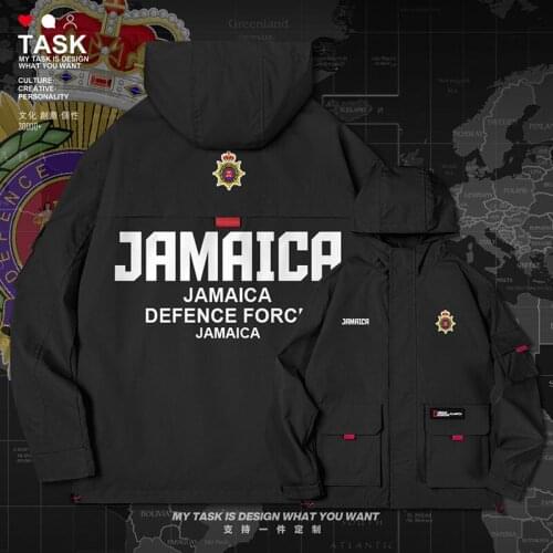 Jamaica JAM Jamaican men jacket hooded Land Force logo army fan printed nation mens for men top coat new mens clothes autumn