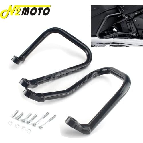 1 Pair Motorcycle Black Rear Saddlebag Crash Bar Engine Guard Protection For Harley Softail FLHC FLHCS 2018-later # 90201315