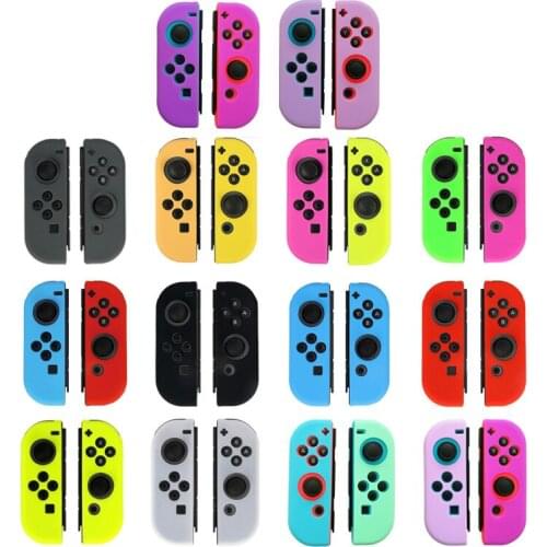1Pair Silicone Skin Case Cover for Nintend Switch Joy Con Controllerfor NX NS Joycon Protective Anti-slip Soft Cases Accessories