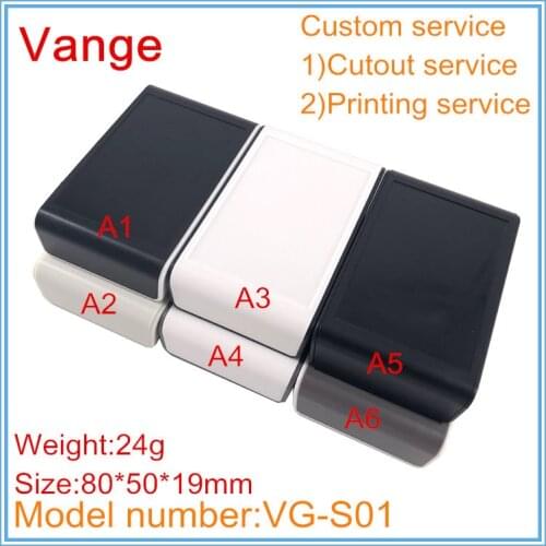 1pcs/lot injected extrusion project box ABS plastic junction box diy 80*50*19mm six color available for professional PCB