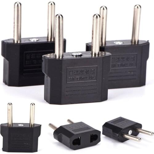 2 Round Socket Pin US AU EU To EU Plug Travel Wall AC Power Chargers Outlet Adapter Cable Converter New Arrival