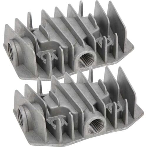 2Pcs Air Compressor Cylinder Head G1/2in Thread Cast 4/3/5P Aluminum Fittings Cooling Cover Air Compressor Spare Parts 48 x 72mm