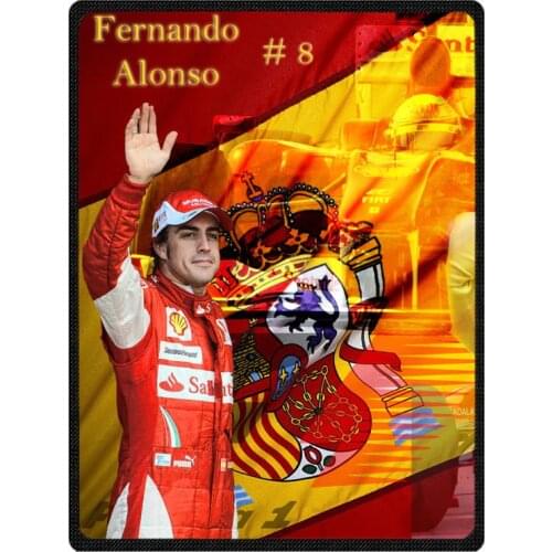 2018 Home bedclothes Flannel blankets DIY Bed Blanket Adults Fernando Alonso bed sheets sofa/Travel/camping Portable Blanket
