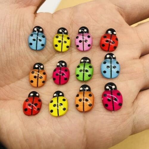 35pcs/pack Colorful Bling Resin Ladybirds,Acrylic Ladybugs For Home Garden Bonsai Decor Diy Craft Table Cloth Decoration