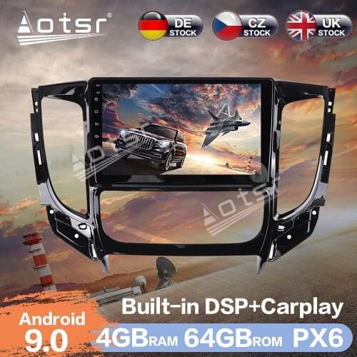 Aotsr Android 9.0 4+64G Car Radio Player GPS Navigation DSP For Mitsubishi Pajero 2016 -2018 Car Auto Stereo Video HD Multimedia