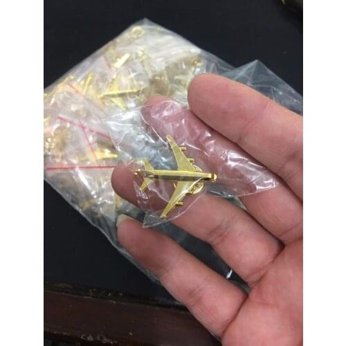 50pcs/lot Airplane Badge Brooches Golden Aircraft Plane Brooched Badge Suit Fashion Jewelry Gift Plating High Quality W/O boxes