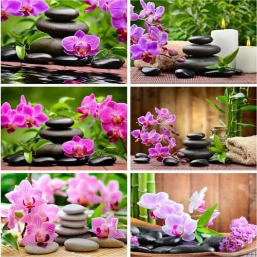 EverShine Diamond Painting Full Square Drill Orchid Cross Stitch Kits Stone Bead Embroidery Diamond Mosaic Flower Handicraft