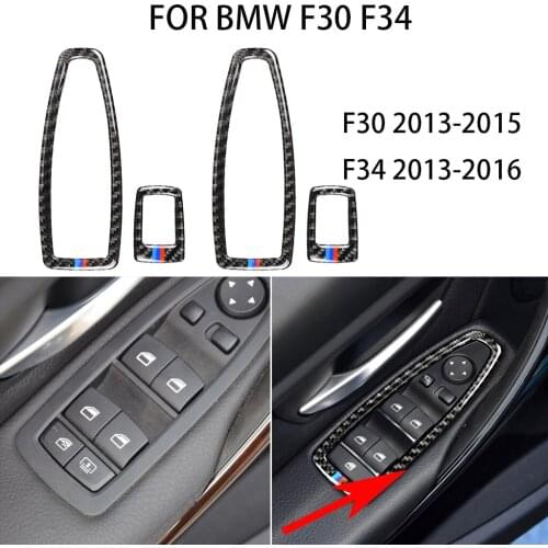 F30 Carbon Fiber Car Interior Decoration,lifting Panel Frame Decoration,suitable For BMW 3GT Series F34 2013 -- 2017car Stickers