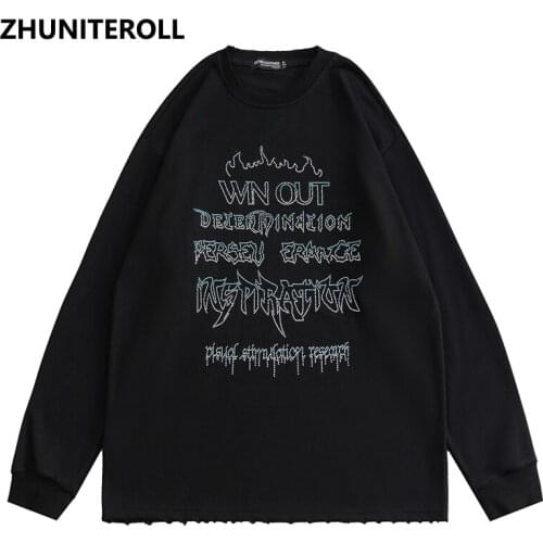 Harajuku 2021 Letter Print Crewneck Sweatshirt Hip Hop Solid Tracksuit Men Hoodies Couple Fashion Autumn Top Oversized Clothing