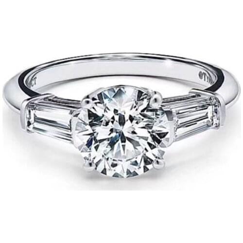 JZ TFB RLLEN High Quality 1: 1 Original 925 Sterling Silver Simple Gem Pop Ring with Logo DIY Jewelry for Women