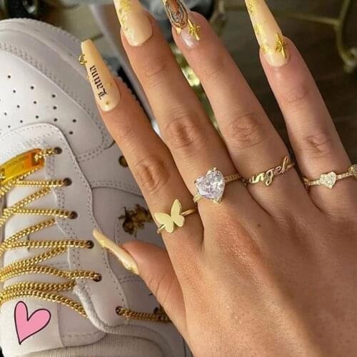 Classic Heart Rings For Women Stainless Steel Cubic Zirconia Ring Engagement Bridal Wedding Band Jewelry Couple Gift bague femme