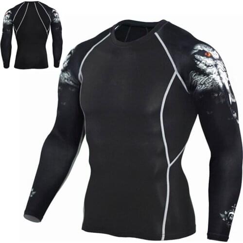 New Logo Custom Compression Tracksuit Men Training Running Set Fitness Tight Long Sleeve Shirt Pants Leggings Gym Sport Suit