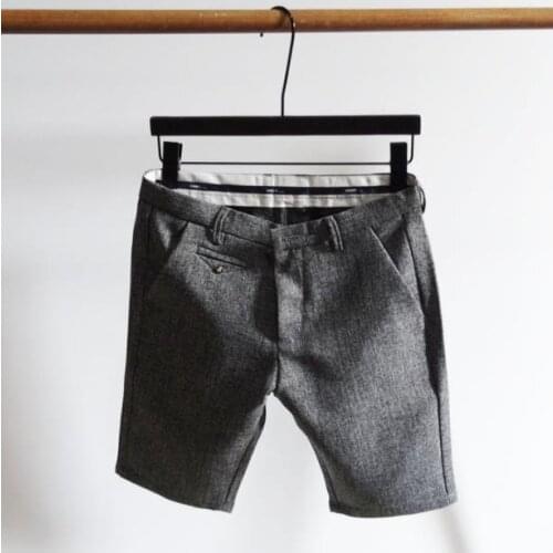 Summer Pure Pants Mens Slim Casual shorts Five-point Suit pants Mens Short Trousers Plus size 7XL men Bottoms TRUSERS