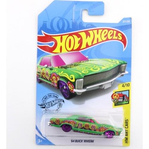 2019-217 Hot Wheels 64 BUICK RIVIERA Mini Alloy Coupe 1/64 Metal Diecast Model Car Kids Toys Gift