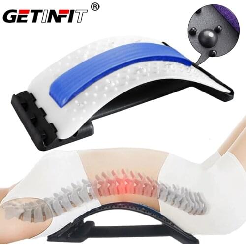 Getinfit Back Magnet Massage Stretcher Equipment Fitness Stretch Relax Stretcher Lumbar Support Spine Pain Relief