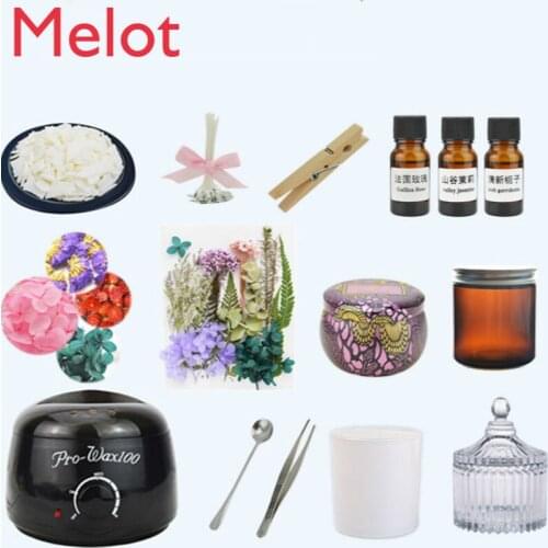 DIY Aromatherapy Candle Package Handmade Essential Oil for Aromatherapy Soy Wax Raw Material Tool Set Material Package