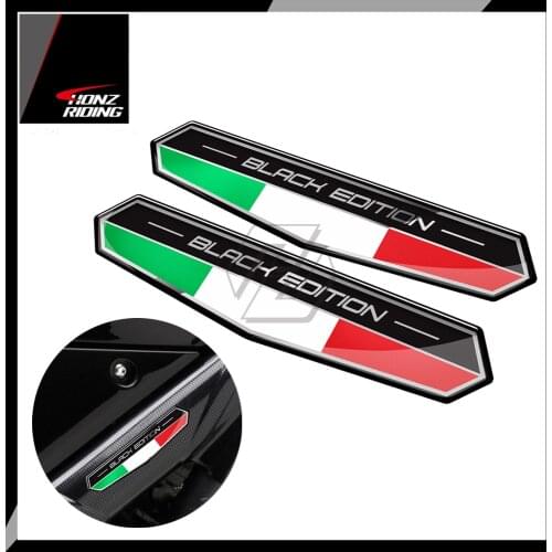 For Aprilia Ducati Triumph Kawasaki Yamaha Honda for Car Decal Italy Flag Sticker Italia Black Edition Decals