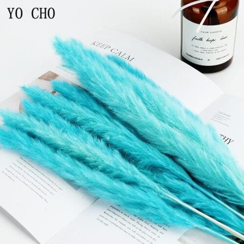 Bulrush natural dried flower color 58cm reed bouquet artificial plant wedding bouquet home decoration fake flower