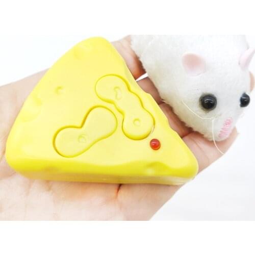 New Wireless Electronic Remote Control Rat Plush RC Mouse Toy Hot Flocking Emulation Toys Rat for Cat Dog,Joke Scary Trick Toys