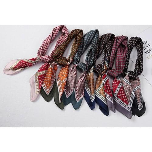 New Luxury Square Scarf For Spring And Summer Fashion Head Wrap Small Foulard Neck Scarves Womans Shawl /Scarves 70*70cm