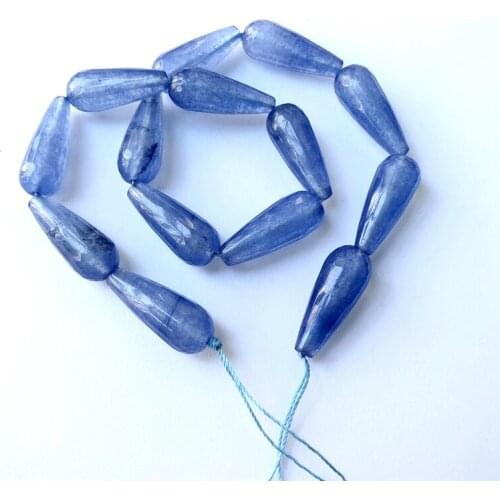 Wholesale 1string Mystic Blue Jad e Beads Long Drop Beads,10x28mm Faceted Teardrop Bead,Gem Stone Jewelry Beads, 15.5"/string
