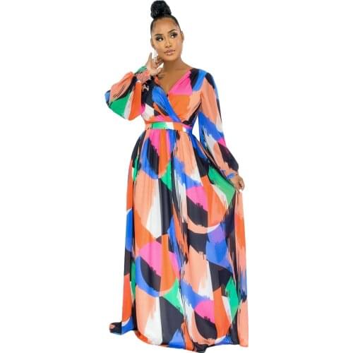 Womens Chiffon Dress Female Vintage Contrast Printed Long Sleeve Bow Midi Dresses Spring Autumn Flare Sleeve Vestidos