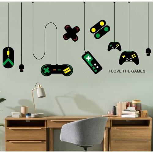 Teen Funny Game Controller Wall Sticker Choose Your Weapon Video Game Wall Decal Design Vinyl Gamer Mural Boys Room Decor 1Piece