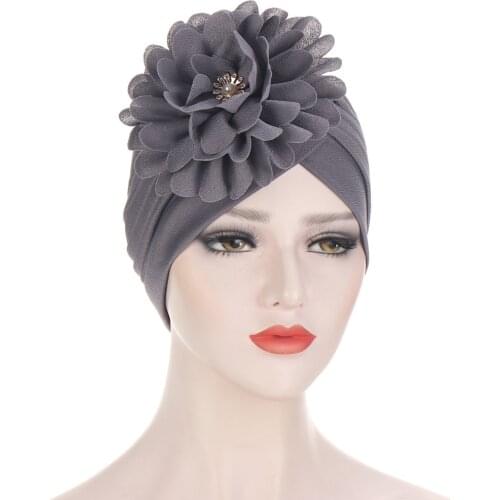 Multicolor Womens Hats Fashion Flowers Beanie Hat Muslim Crinkle Turban Bonnet Cap Hair Loss Headwear Hijib Cap With Diamonds