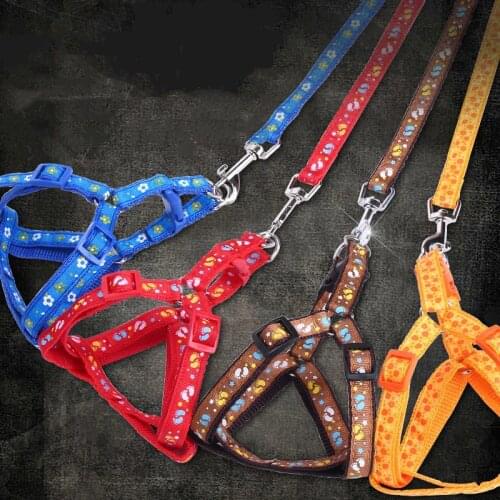 Ajustable Pet Dog Harness Set Small Dog Running or Training Soft Polyester Blends Pet Walking Harness Vest Vestindo De epoca