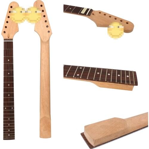 S6 25.5 INCH 22 Fret Yinfente Guitar Neck Mahogany Wood Unfinished Rosewood Fingerboard