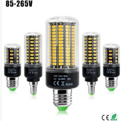 E27 E14 LED Corn Bulb 85-265V High Bright LED Bulb 3.5W 5W 7W 9W 12W 15W LED Corn Light SMD 5736 No Flicker Chandelier Light