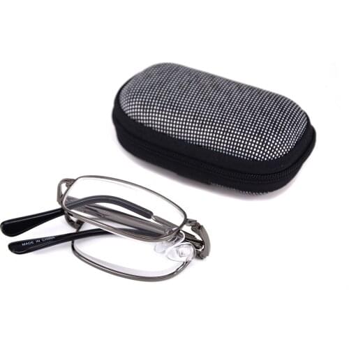 Kaibote Eso-R185112 Quality Folding Reading Glasses Metal for Men Women Presbyopic Eyeglasses with Small Spectacle Case Portable
