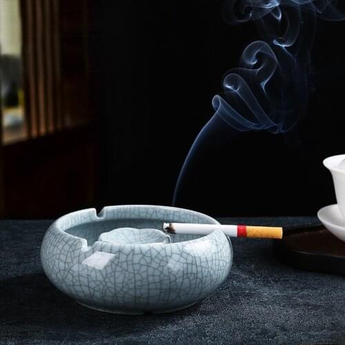 NEWYEARNEW Retro 134mm Ashtray for Car Creative Luck Cigarettes Ash Tray Japanese Home Furnishing Decoration