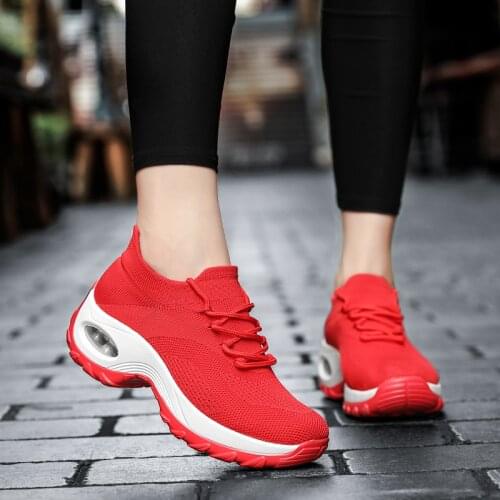 Women Tennis Shoes Breathable lace up Mesh Sock Female Sneakers Sports Footwear Tenis Feminino Chaussure Femme Brand Sneakers