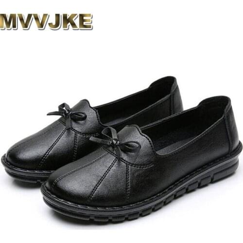 MVVJKE Moccasins Women Flat Shoes Women Women Slip-Ons Non-slip Spring Autumn Comfortable Fashion Mother Shoes Sturdy Sole