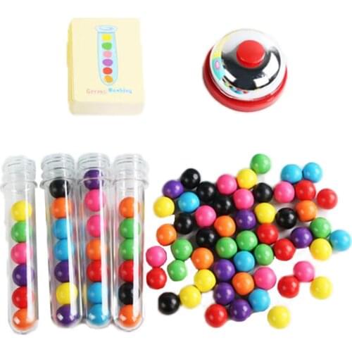 1Set Early Educational Toy Test Tube Clip Beads Kids Montessori Puzzle Game