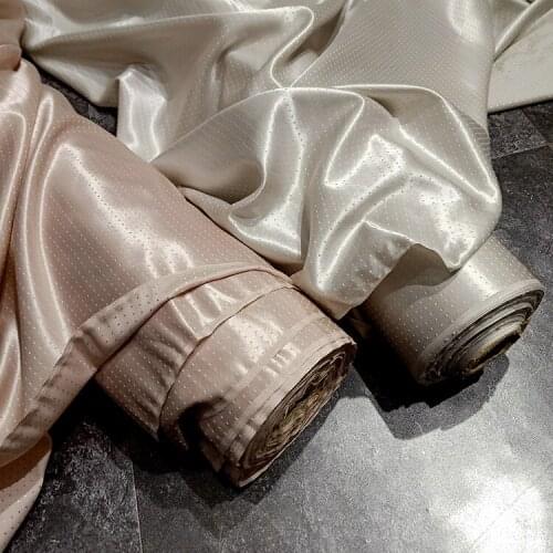 1 Meter Grey/pink Two-color Small Jacquard Cotton Satin y Bedding Recommendation Silk Lining Fabric