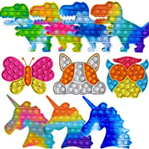 1pc Fidget Toys Push Bubble Fidget Sensory Toy Autism Special Needs Stress Reliever Anti Stress Cute Squishy Toys Антистресс