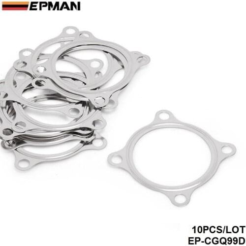 10PCS/LOT New 2.5" Inch 4Bolt SS304 Turbo Exhaust Downpipe Flange Gasket For GT3582R GT35 T3 EP-CGQ99D