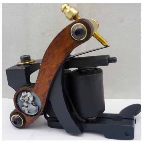 5Pcs/lot Professional Handmade Tattoo Machine 10 Wrap Coils Iron Cast Frame Custom Tattoo Gun For Liner Shader HTM-6249