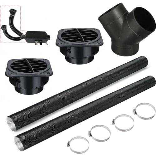 60/75mm Car Auto Heater T Y Pipe Duct Warm Air Disels Outlet For Webasto Eberspacher Propex Parking Diesel Heater Accessories