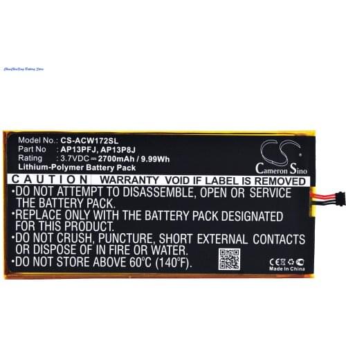 Cameron Sino 2700mAh Battery AP13P8J, AP13PFJ for Acer Iconia B1-720, Iconia B1-720-81111G01nki, Iconia B1-720-L804
