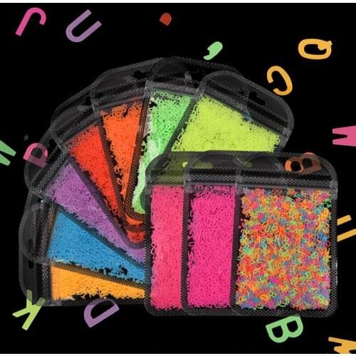 Neon Letter Nail Sequins Paillette Nail Art Decorations 3D Chameleon Glitter Flakes Slices Nail Accessories Gel Polish Manicure