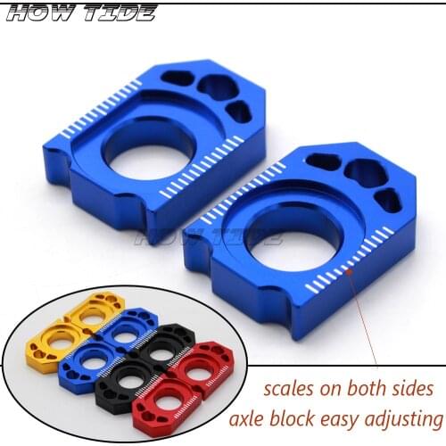 Motorcycle CNC Rear Chain Adjuster Axle Block For YAMAHA YZ125 YZ250 02-16 YZ250F 02-08 YZ450F 03-08 YZ250X 2016 YZ250FX WR250F