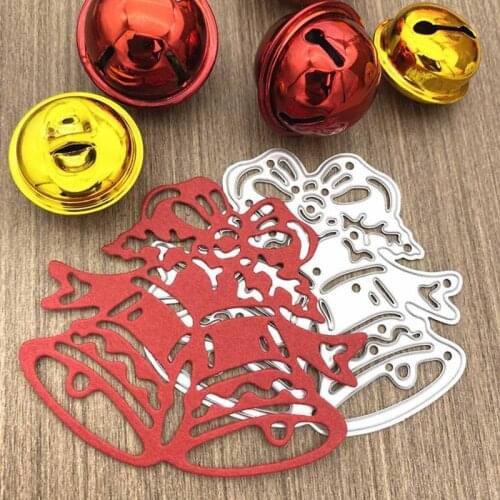 For Christmas Lace Bell Metal Cutting Dies For Scrapbooking Stencil Craft Paper Knife Mould DIY Card Making Die Cut